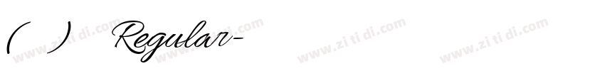 (蔫兔兔)舒芙蕾 Regular字体转换